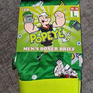 Popeye Green and Yellow Boxer Briefs